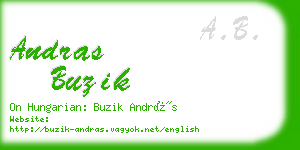 andras buzik business card